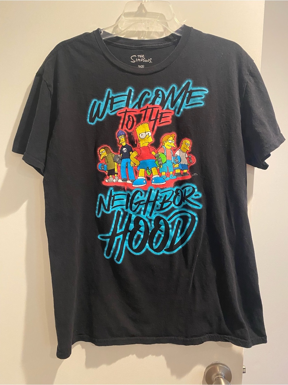 The Simpsons 'Welcome to the Neighborhood' Black Graphic Tee